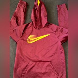 Nike Dri Fit Hoodie Jacket Red Yellow XXL Men Long Sleeve GREAT CONDITION